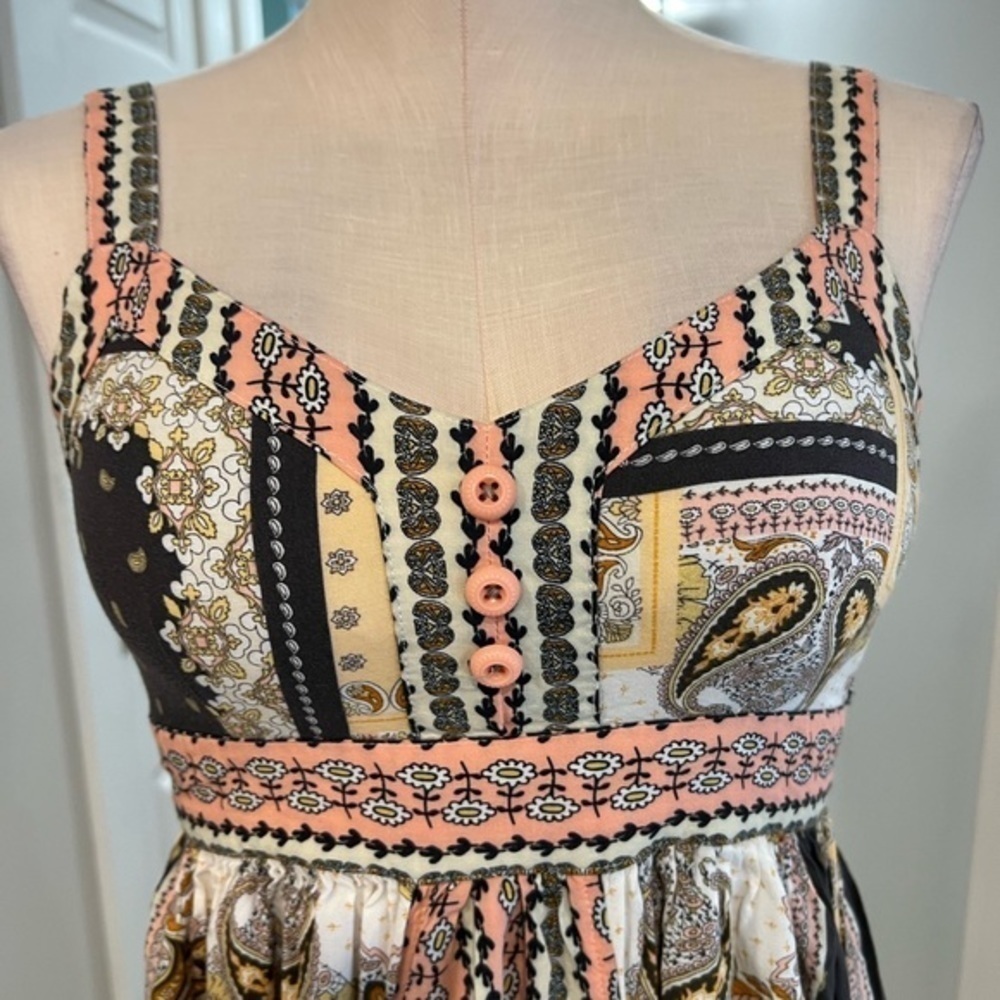 Matilda Jane Multi Pattern Patchwork Summer Empir… - image 5